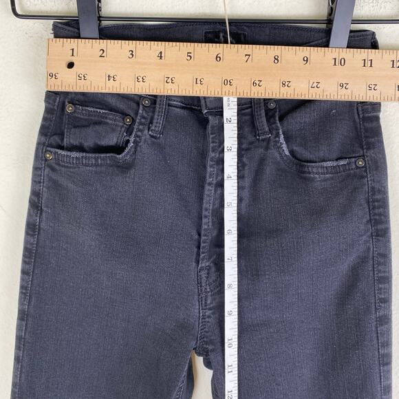Mother The Tripper Jeans Size 24 Not Guilty Black High Rise Crop Flare - Picture 14 of 15